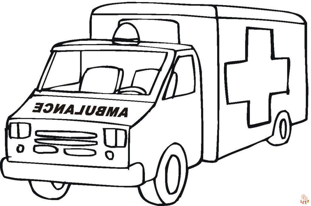 Ambulance coloring pages