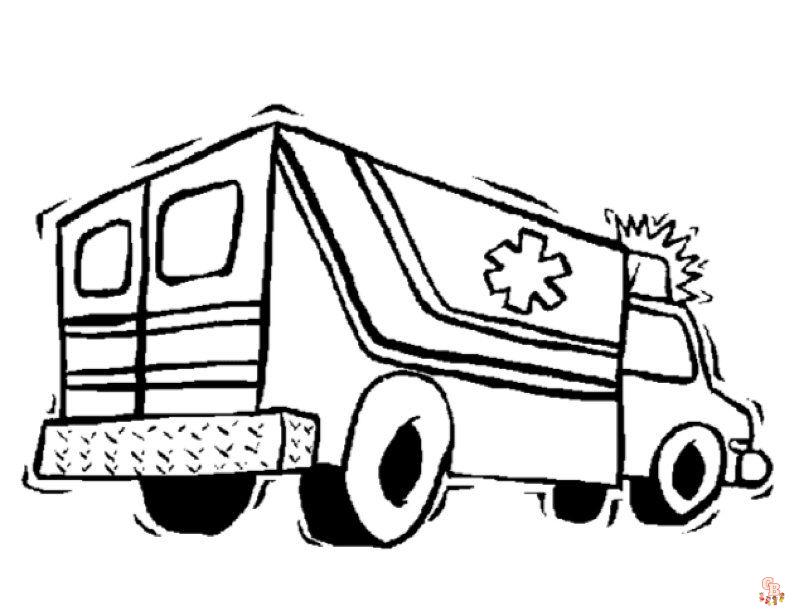 Ambulance coloring pages