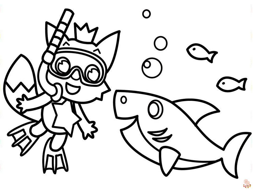 Baby Shark coloring pages
