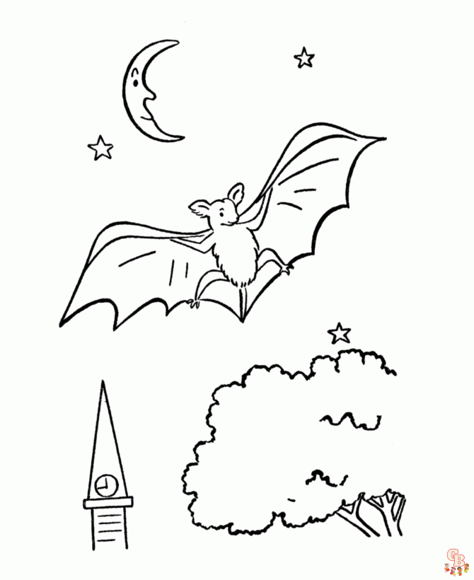 Bat coloring pages