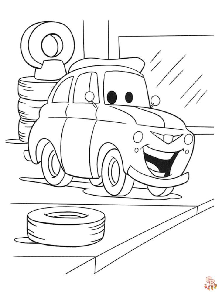Free Cars 2 Coloring Pages For Kids - Gbcoloring