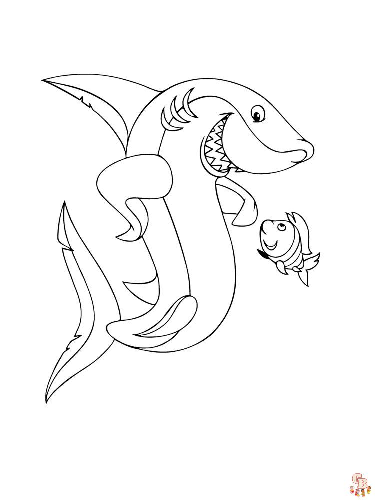 Sharks coloring pages