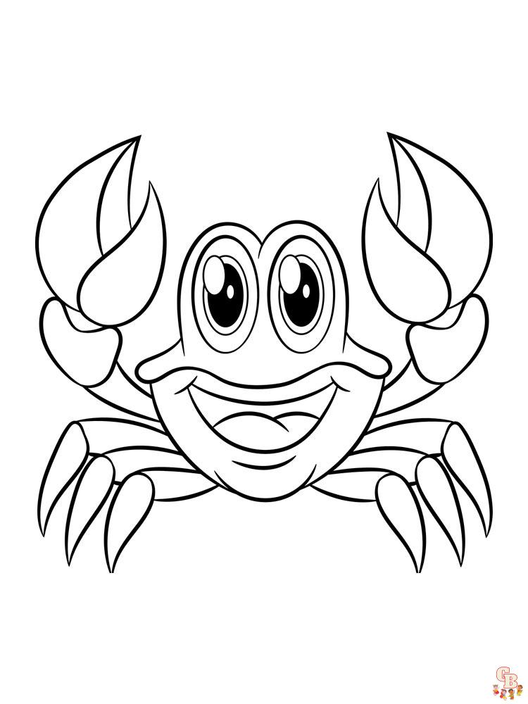 Crab coloring pages