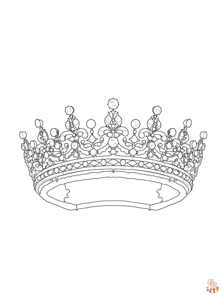 Crown coloring pages
