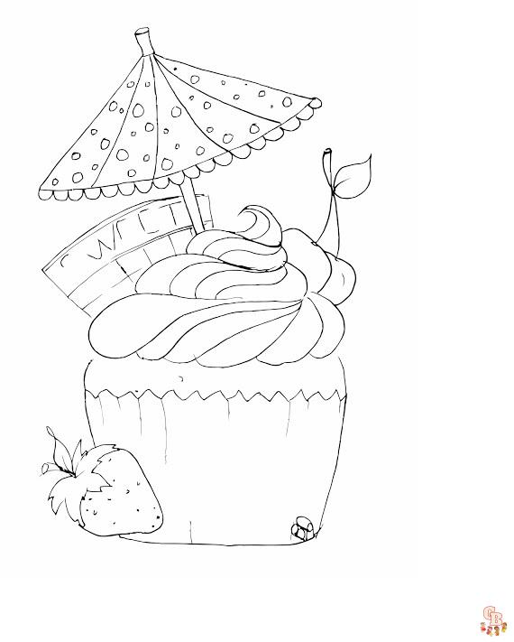 Cupcakes coloring pages