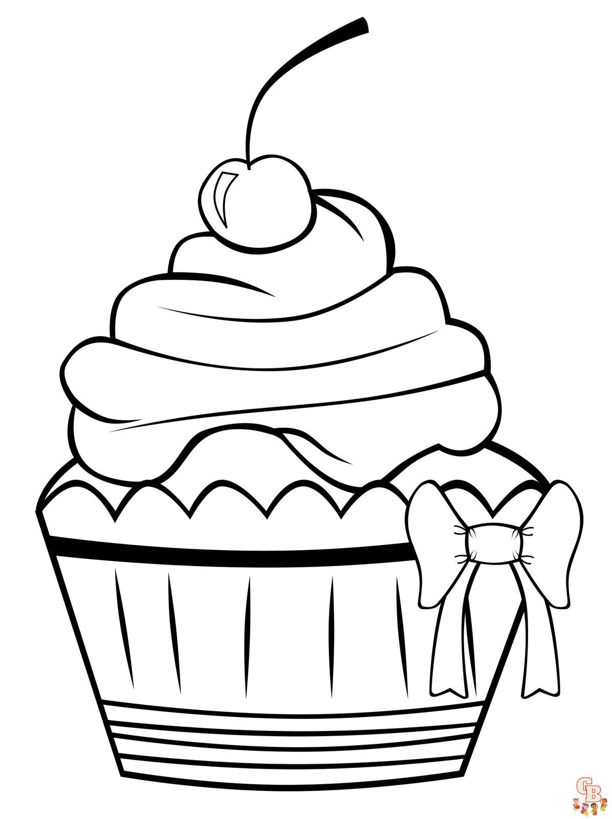 Cupcakes coloring pages