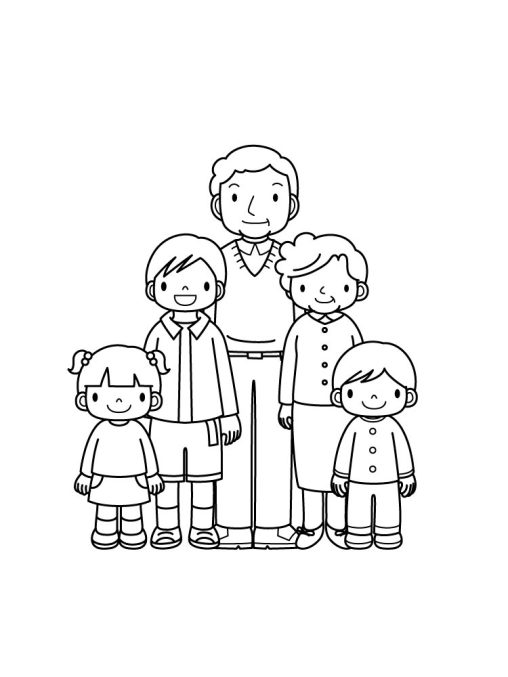 Family Coloring Pages: Printable Sheets for Kids