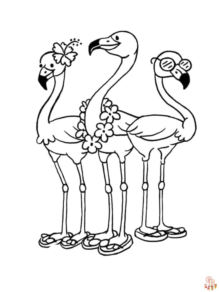 Flamingo coloring pages