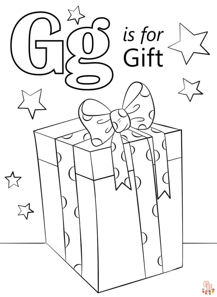 Gift Box coloring pages