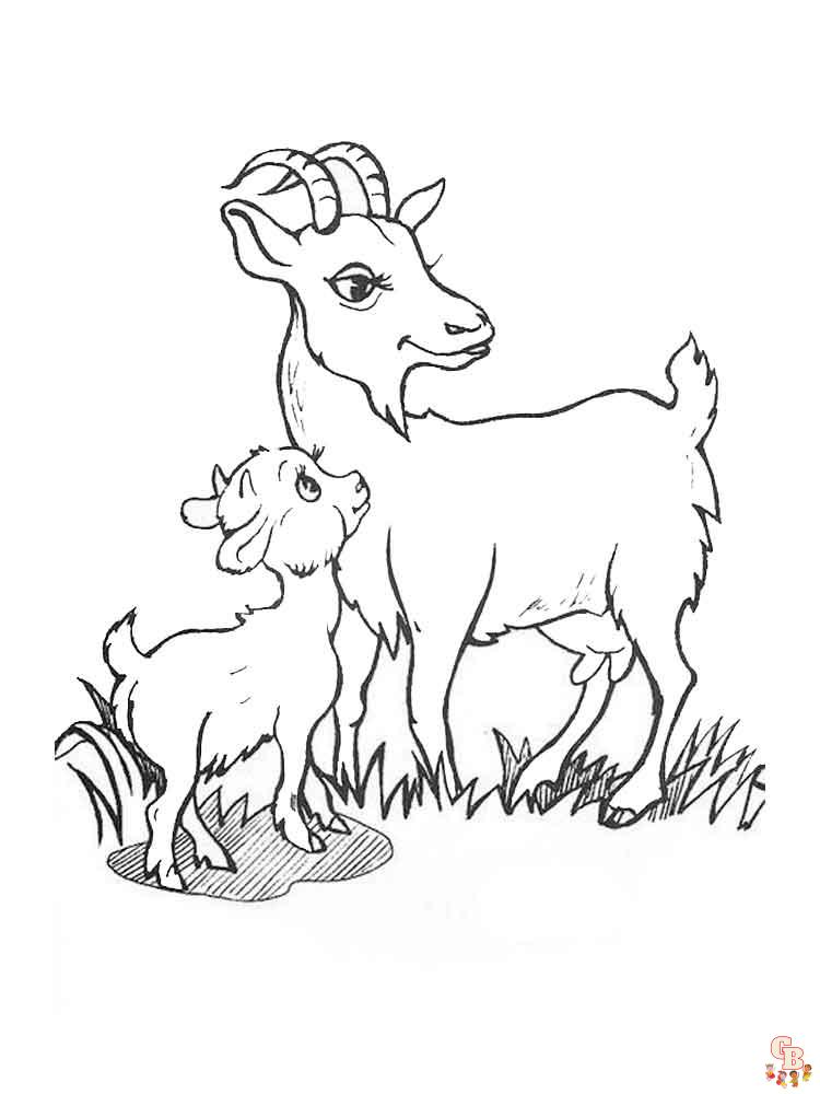 Goats coloring pages