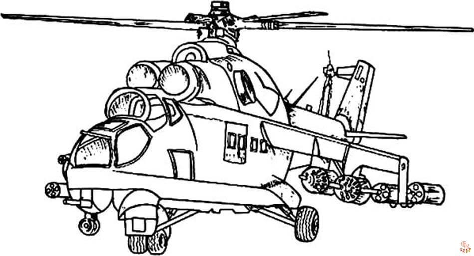 helicopter coloring pages