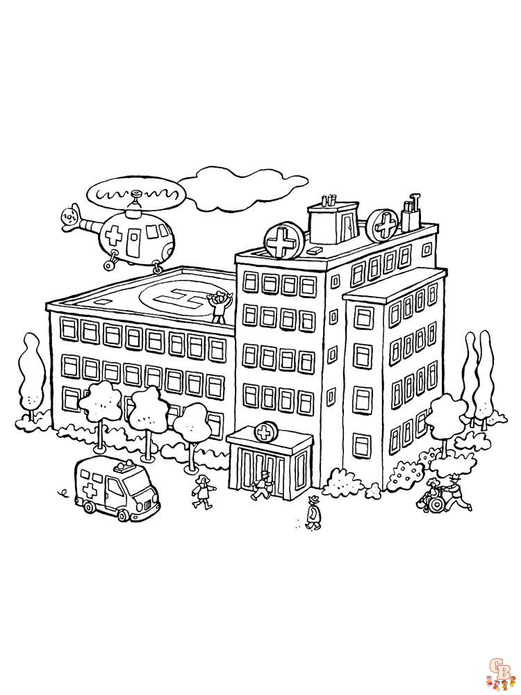 Hospital coloring pages
