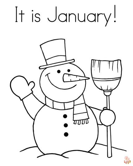 January coloring pages