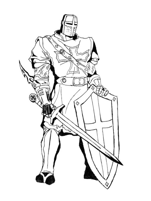 Free Printable Knights Coloring Pages for Kids by GBcoloring