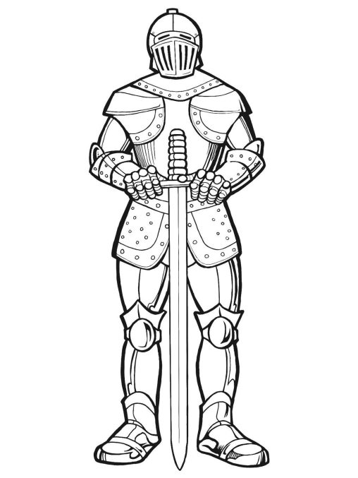 Free Printable Knights Coloring Pages for Kids by GBcoloring