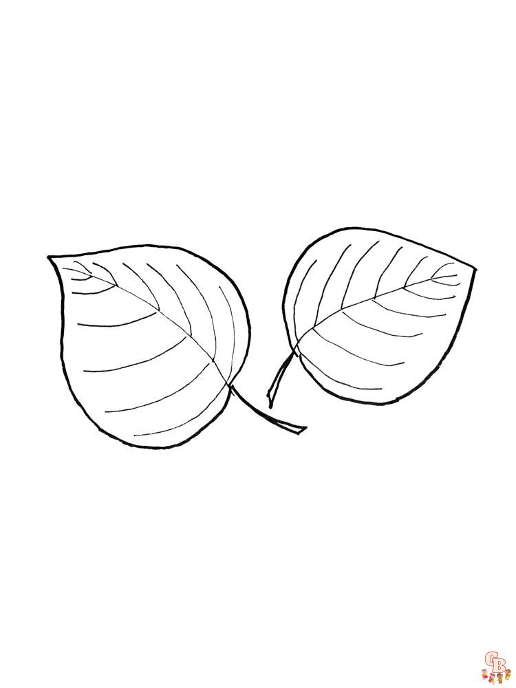Leaf coloring pages