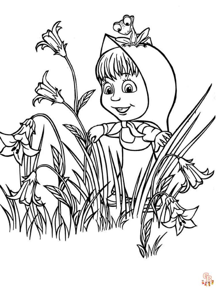 Masha and The Bear coloring pages