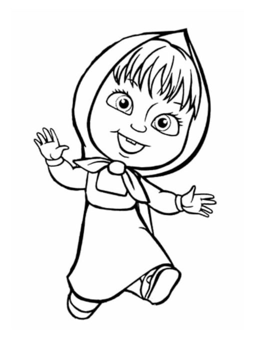 Masha and The Bear Coloring Pages - Free Printable Sheets