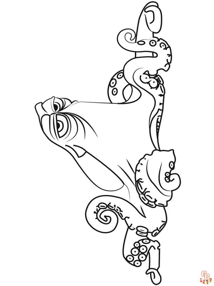 Octopus coloring pages