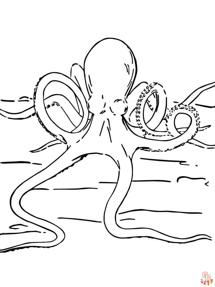 Octopus coloring pages to keep kids entertained 12