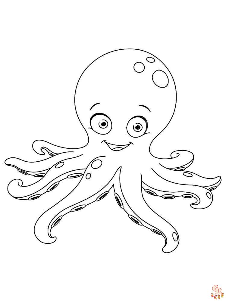 Octopus coloring pages to keep kids entertained 13