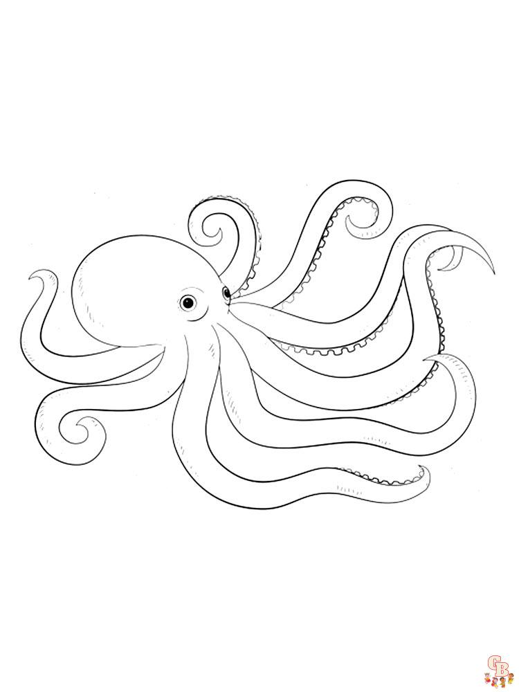 Octopus coloring pages to keep kids entertained 19