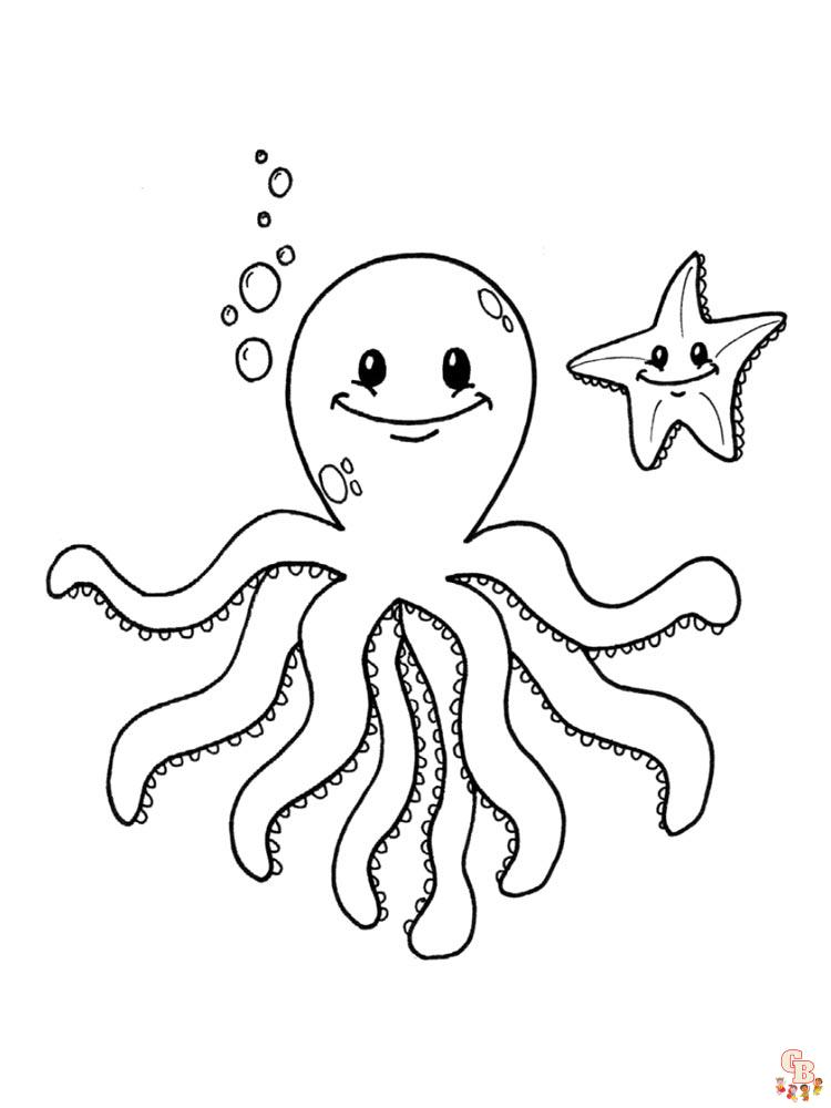 cute octopus coloring page