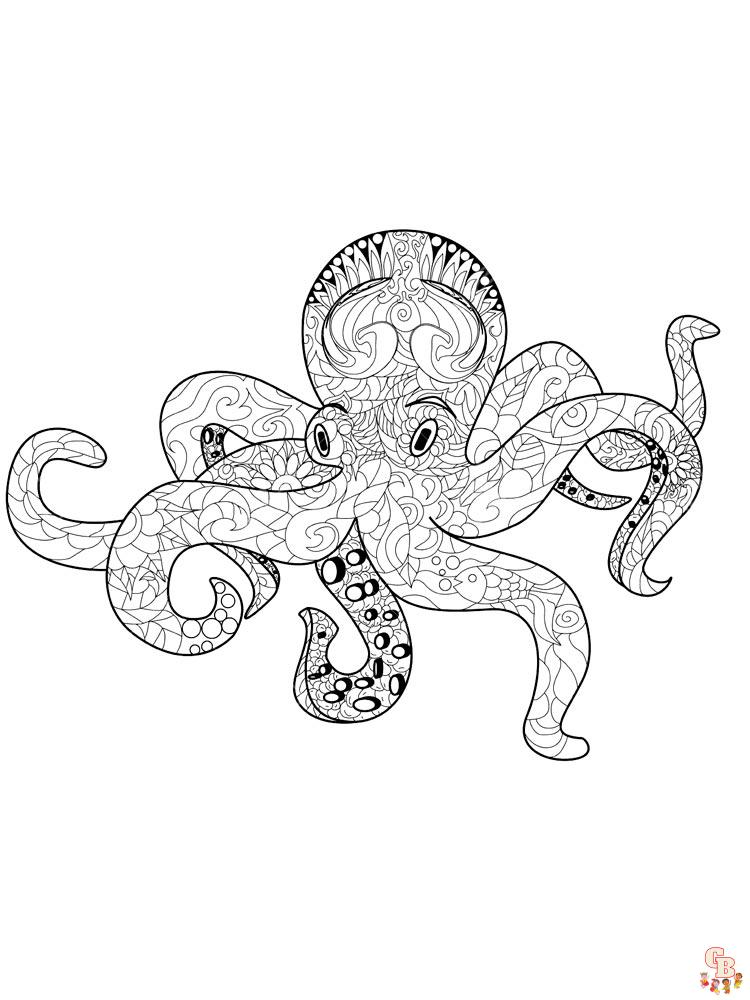 Octopus coloring pages to keep kids entertained 21