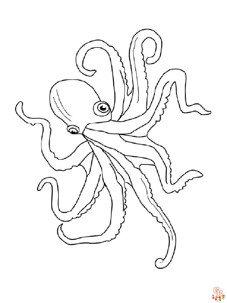 Octopus coloring pages to keep kids entertained 5