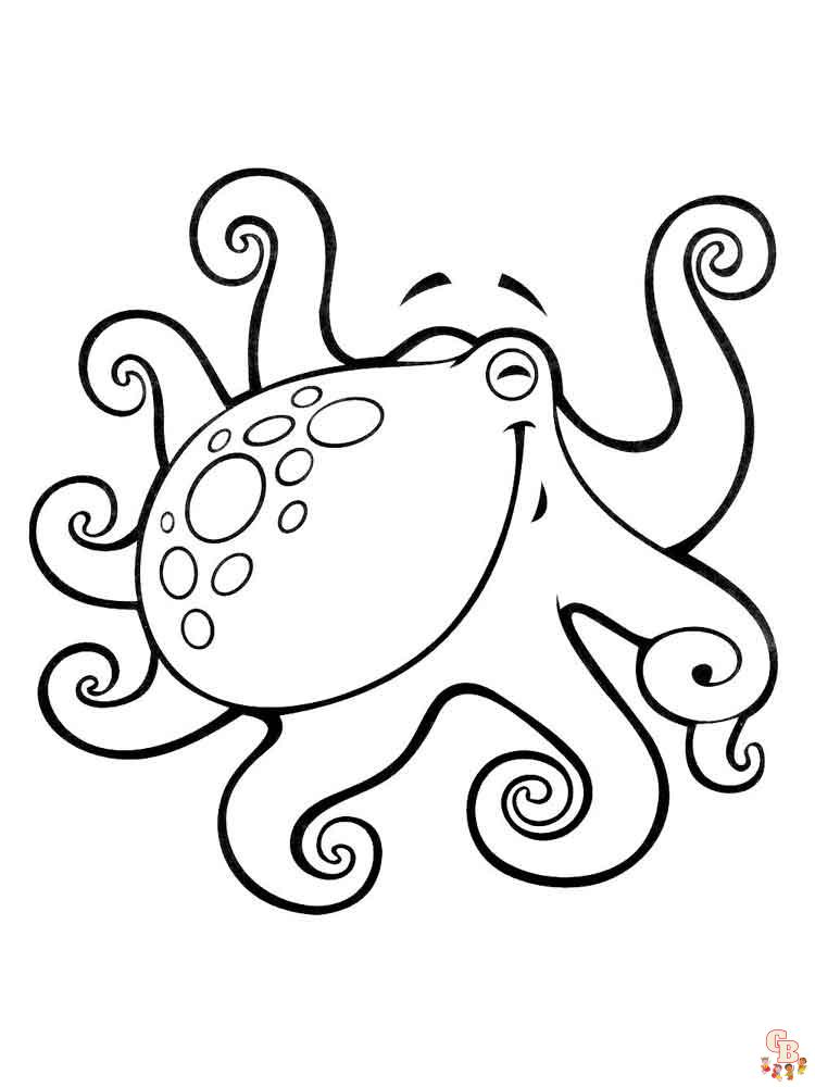 Octopus coloring pages to keep kids entertained 9