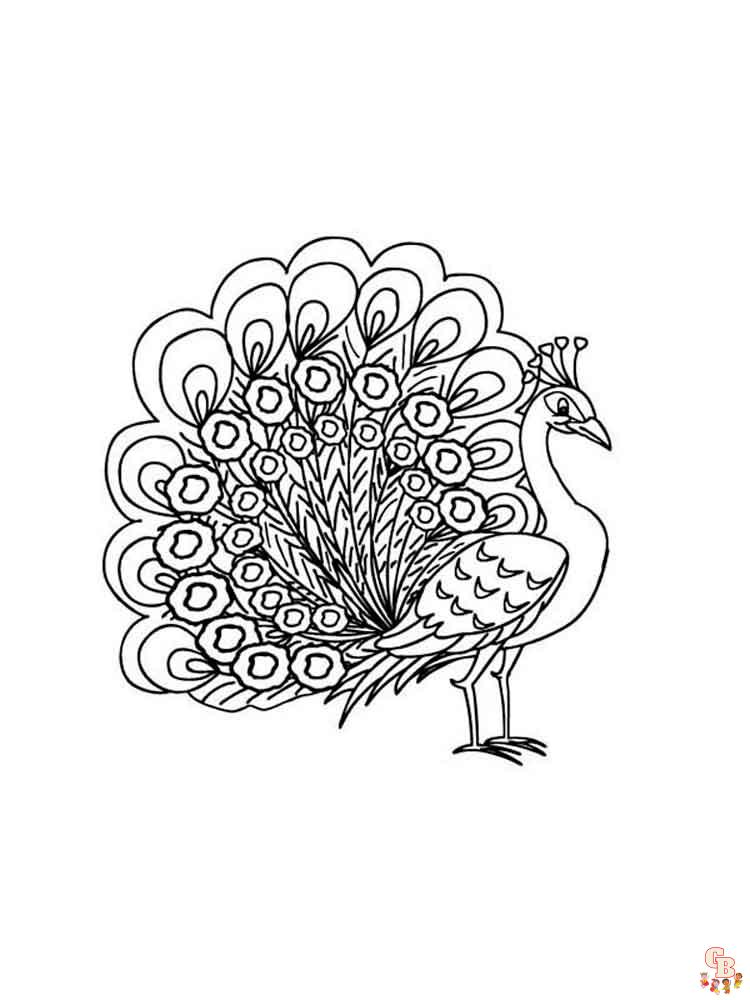 Ultimate Peacock Coloring Pages for kids - GBcoloring