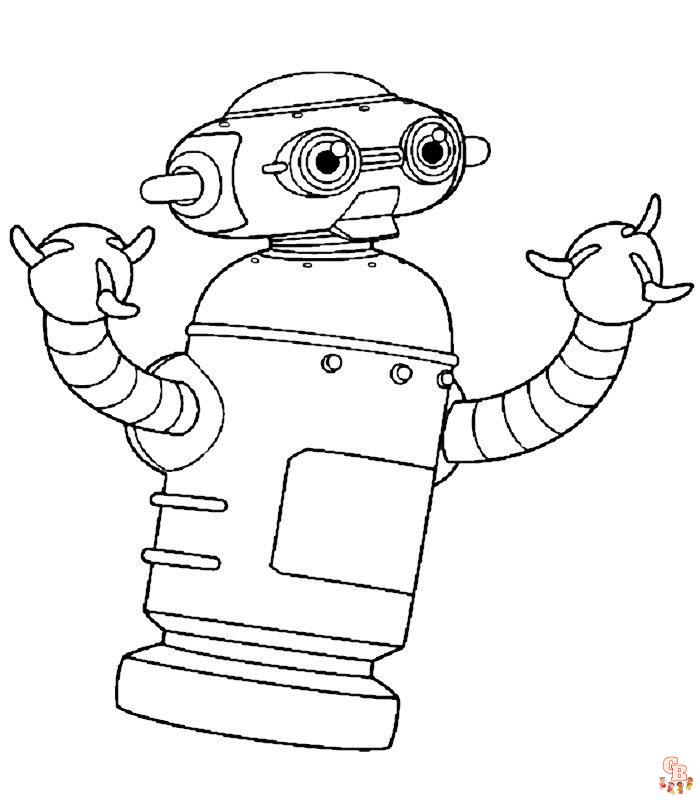 Robot coloring pages