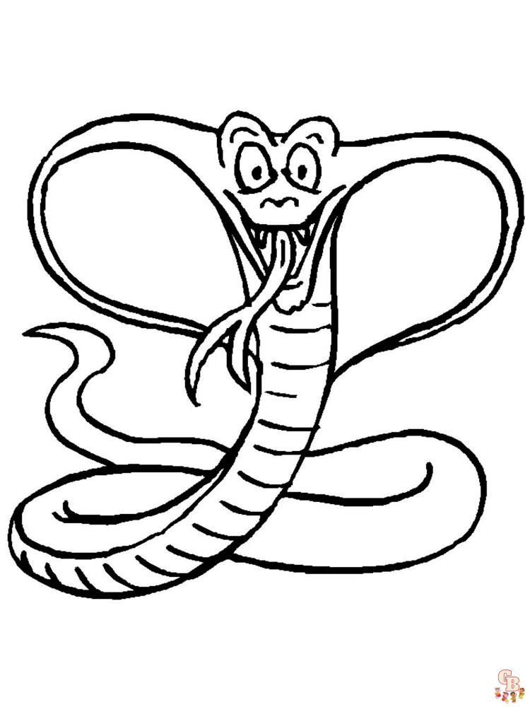 25+ desenhos de cobras para colorir para crianças - GBcoloring