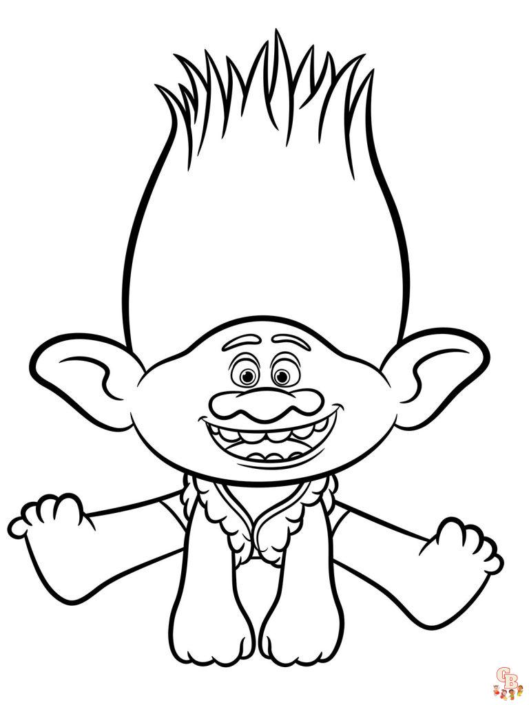 Trolls Coloring Pages: Free and Printable Sheets for Kids