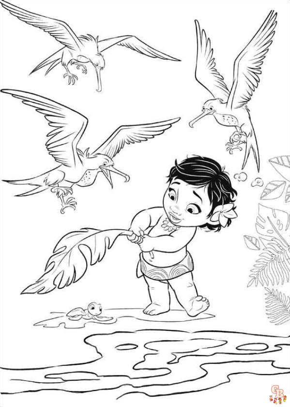 Vaiana coloring pages