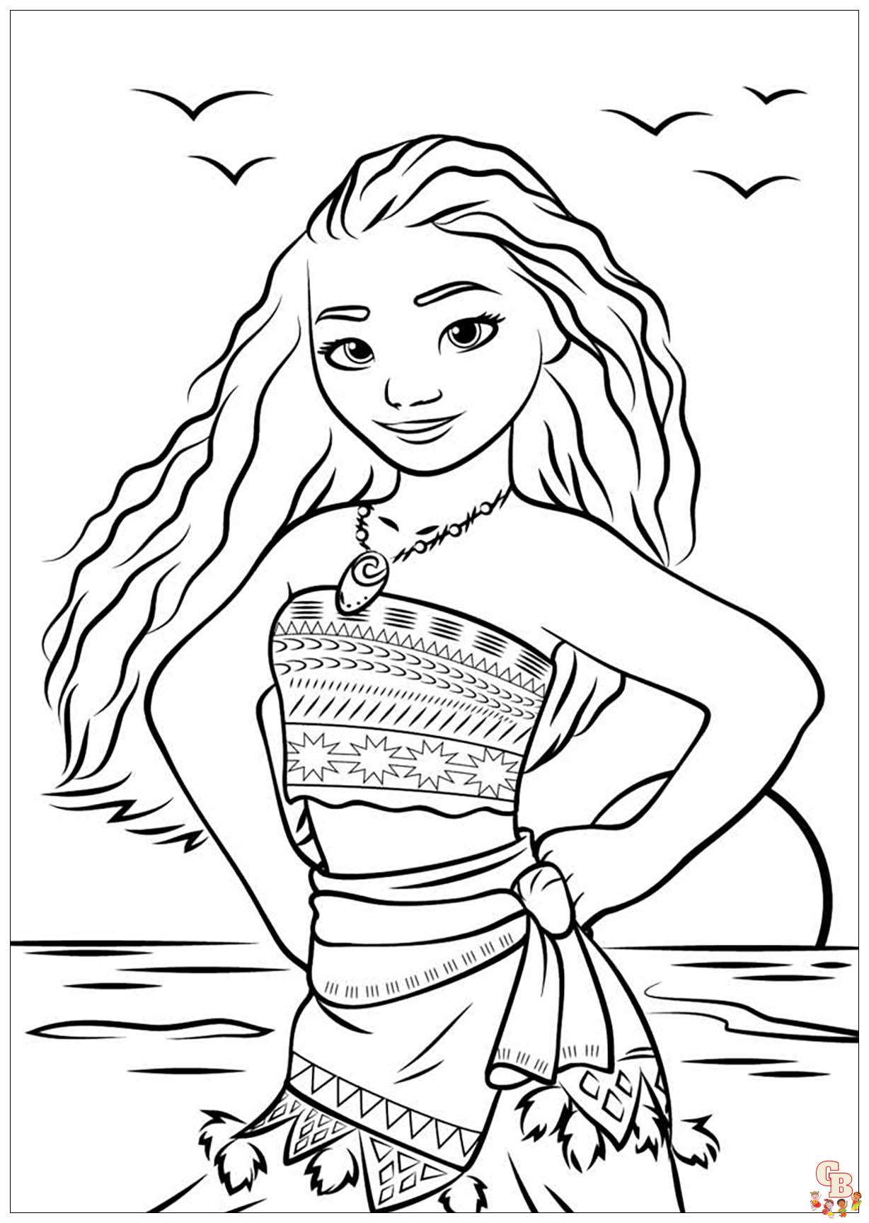 Vaiana coloring pages