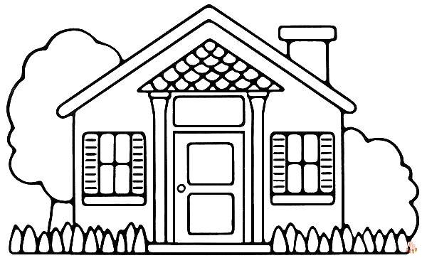 house coloring pages