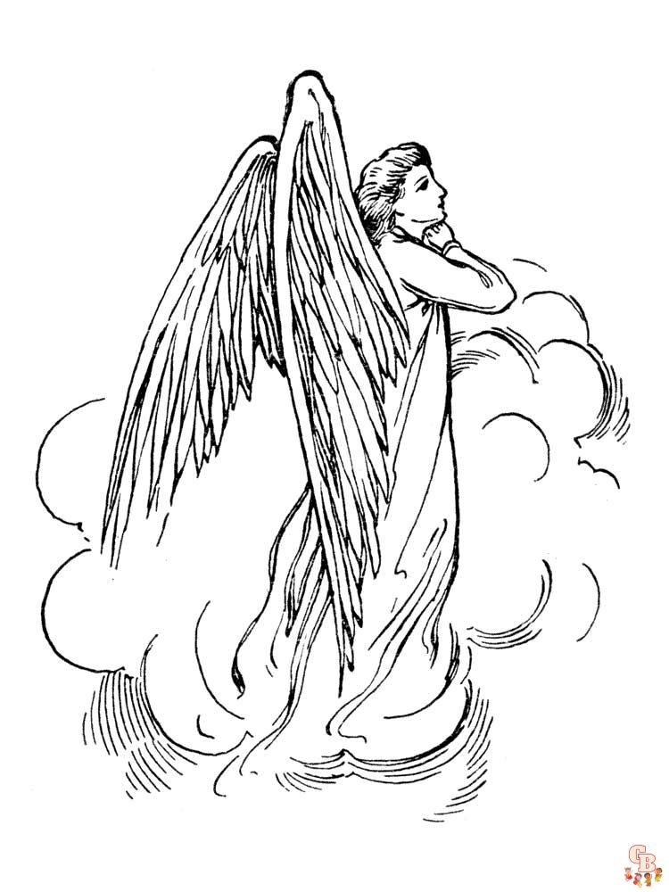 male guardian angel coloring page