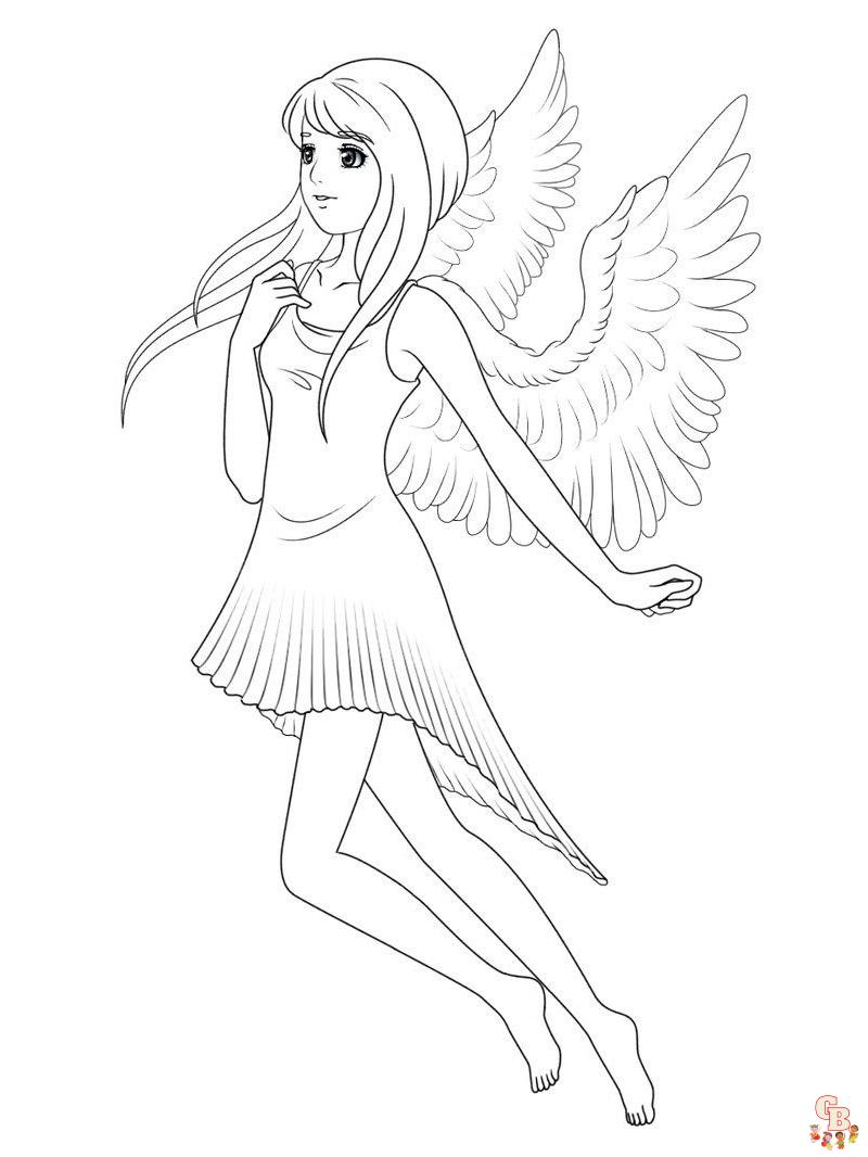 anime angels in love coloring pages