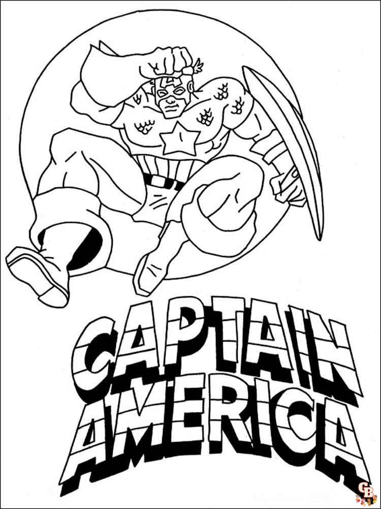 coloring pages for captain america