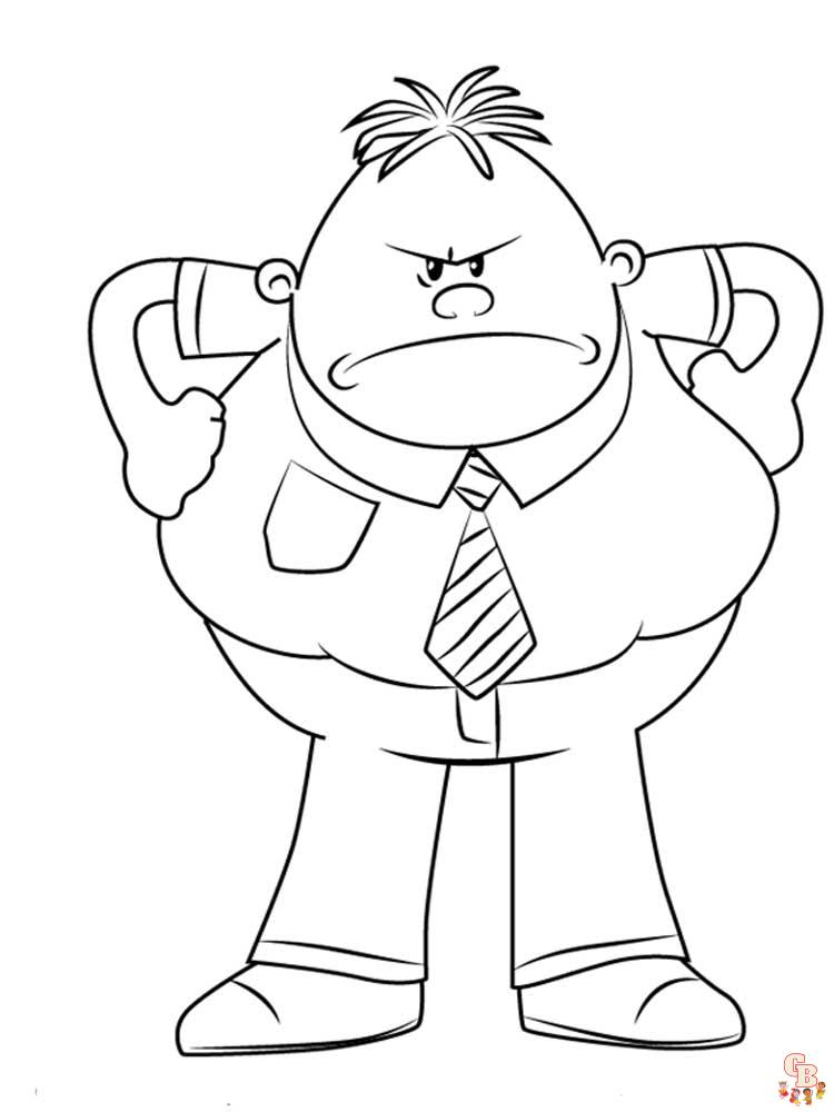 The Captain Underpants coloring pages series 7