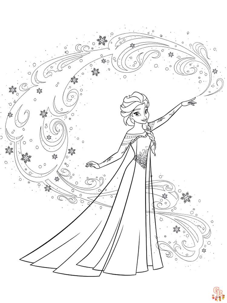 Dibujos de Elsa para colorear - Hojas imprimibles gratis para niños