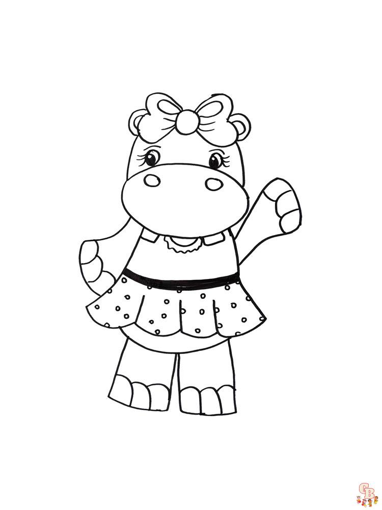 Hippopotamus coloring pages free