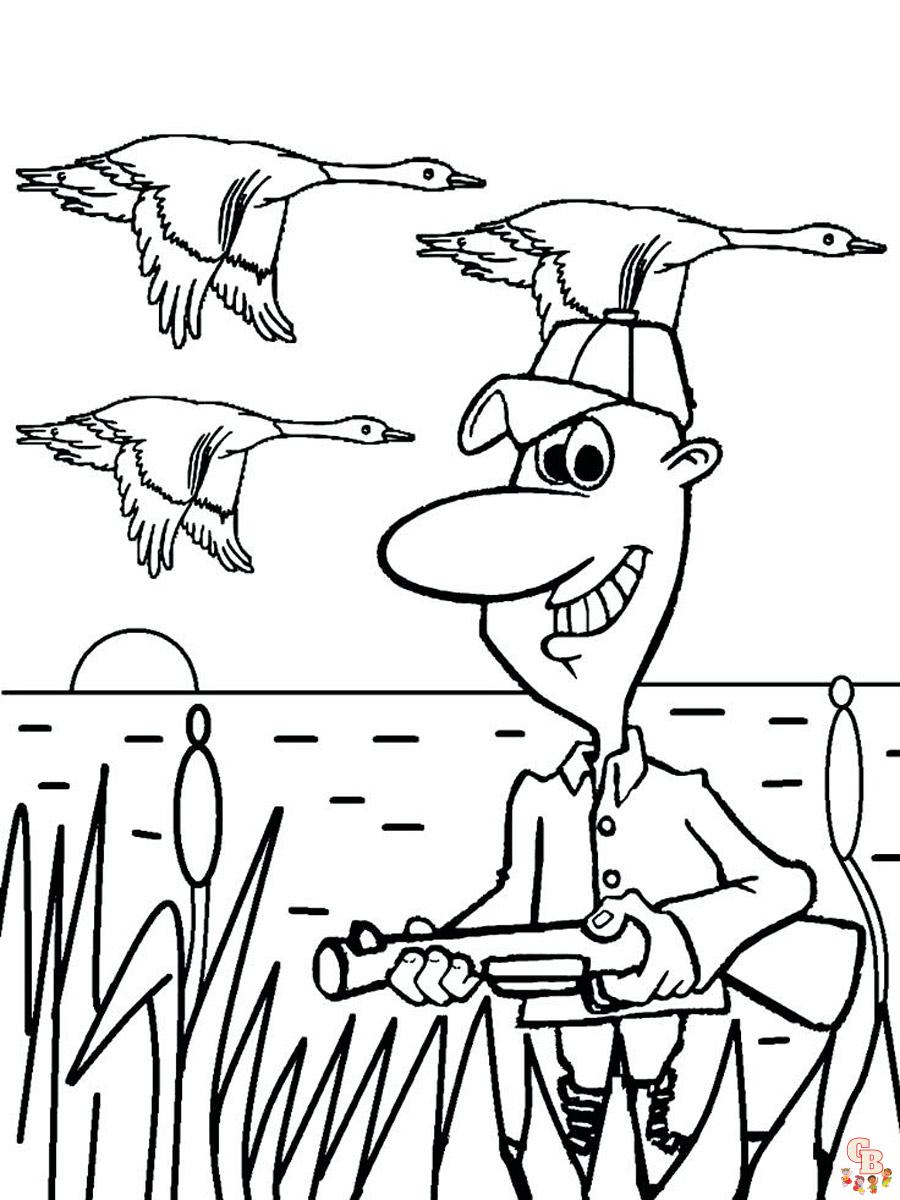 free duck hunting coloring pages