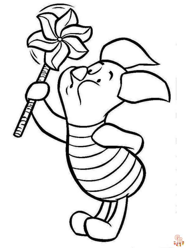 The best Piglet coloring pages for kids 12