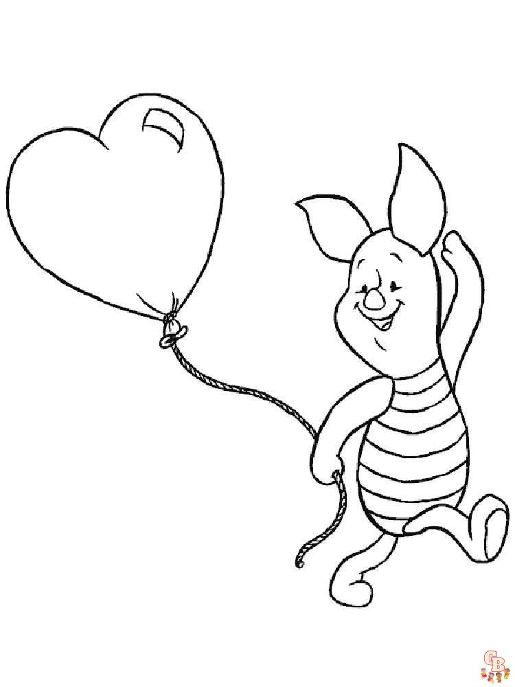 baby winnie the pooh and piglet coloring pages