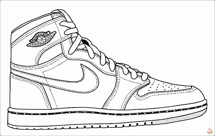 jordans shoes coloring page