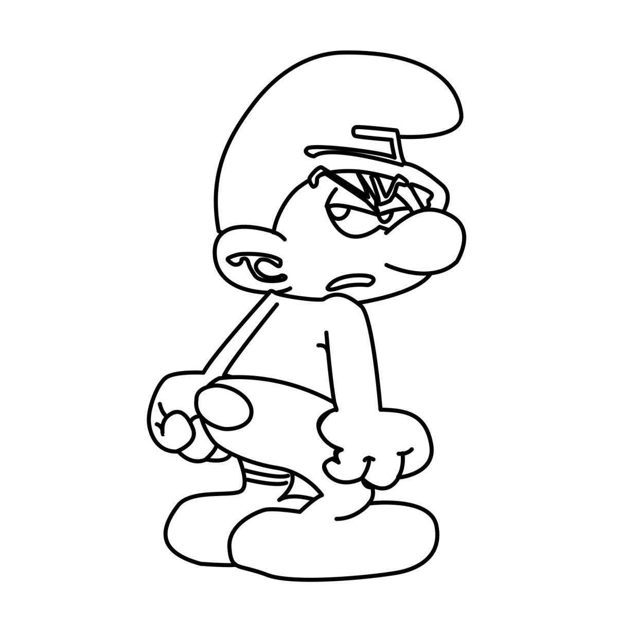 Enjoy hours of Smurfs coloring pages 19