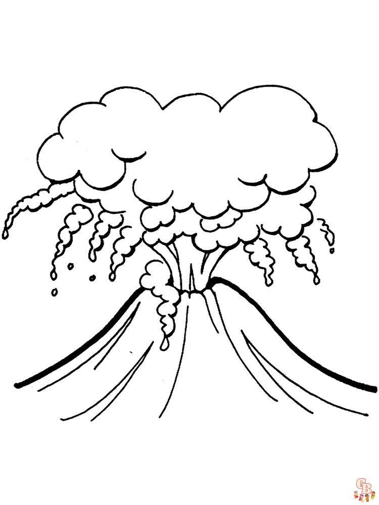Volcano coloring pages 15