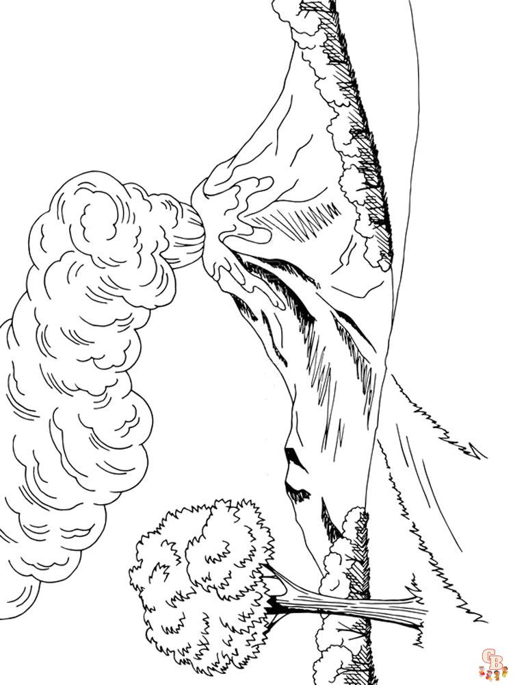 Volcano coloring pages 22